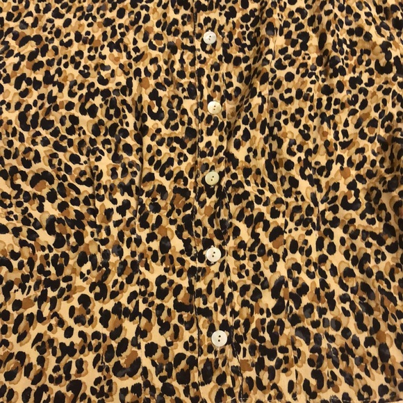 Zara Chetah Animal Print Cropped/ Crop Button Up Top trf collection Size Small - Picture 7 of 16